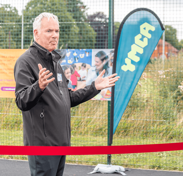 Young people master dunking skills at multi-use games area launch