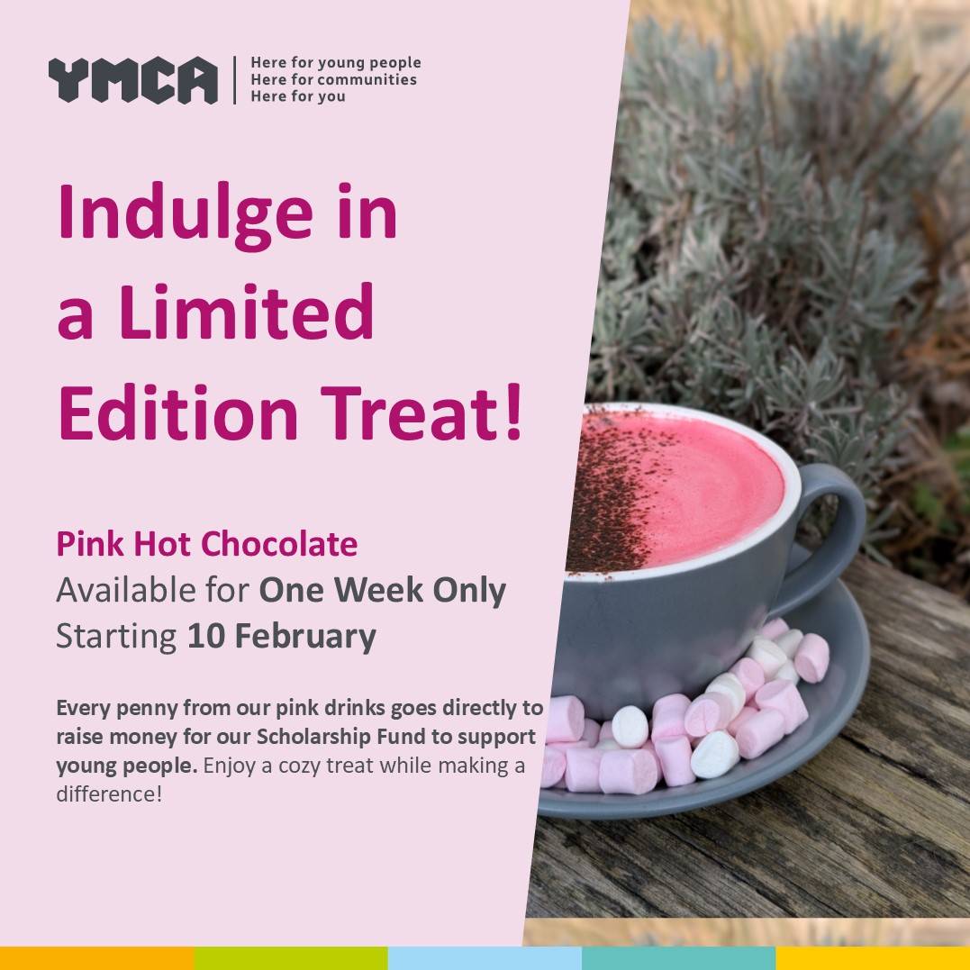 Pink Hot Chocolate at YMCA Café