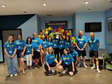 YMCA Village staff and participants celebrating Health and Wellbeing Week